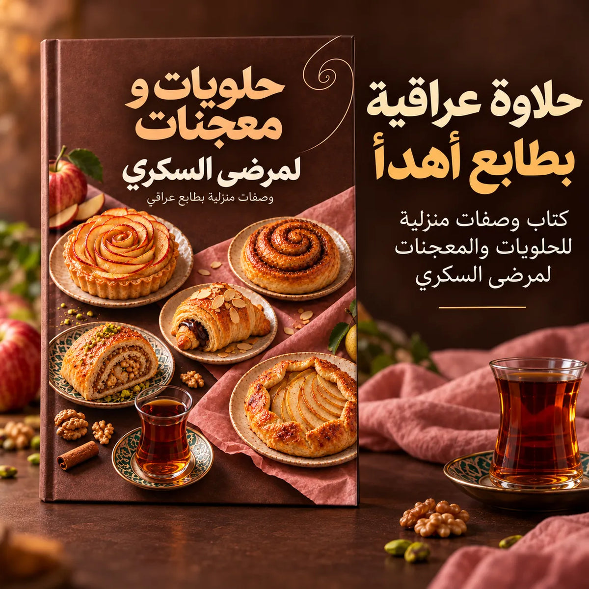 الحلو مو لازم يبقى حسرة… رجّعي نكهة العراق لبيتچ بوصفات حلويات ومعجنات منزلية مخصّصة لمرضى السكري!