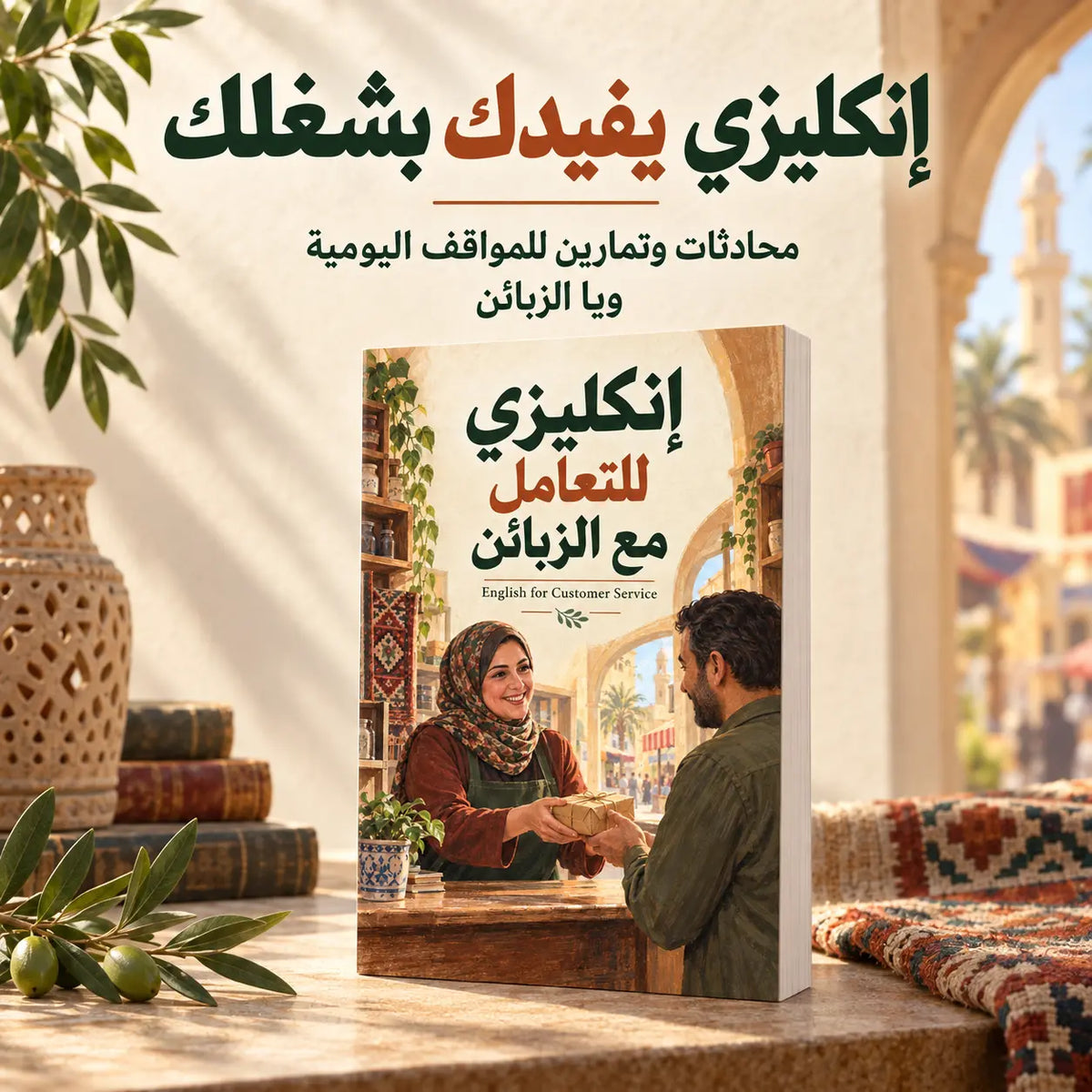 لا تخلي الإنكليزي يربكك گدّام الزبون! تعلّم شتگول وشلون ترد… من أول «أهلاً» لحد تأكيد الطلب