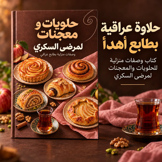 الحلو مو لازم يبقى حسرة… رجّعي نكهة العراق لبيتچ بوصفات حلويات ومعجنات منزلية مخصّصة لمرضى السكري!