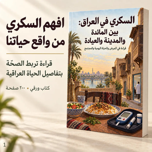 السكري مو بس أرقام… وراه حياة كاملة! ٢٠٠ صفحة تخلّيك تشوف المرض من قلب الحياة العراقية